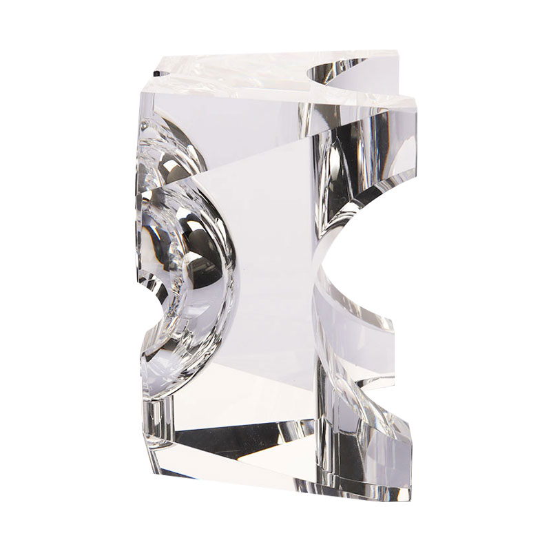 ที่เขี่ยบุหรี่แก้วคริสตัลดีไซน์เรียบง่ายรูปทรงเรขาคณิต