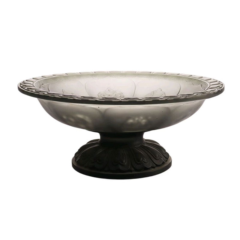 ชามผลไม้เคลือบสีเทา