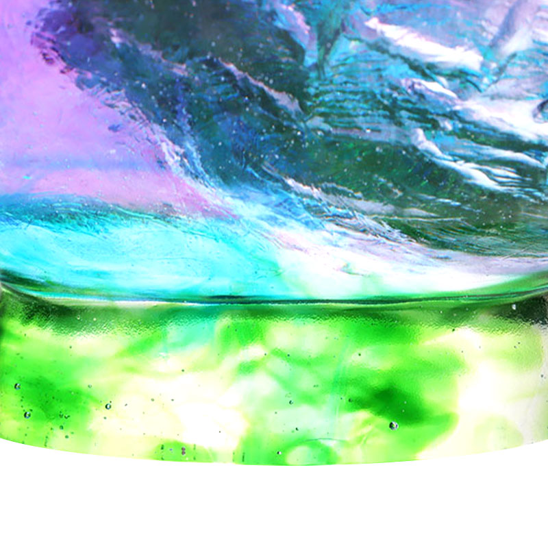 ชามใส่ผลไม้แก้วคริสตัลประดับนก