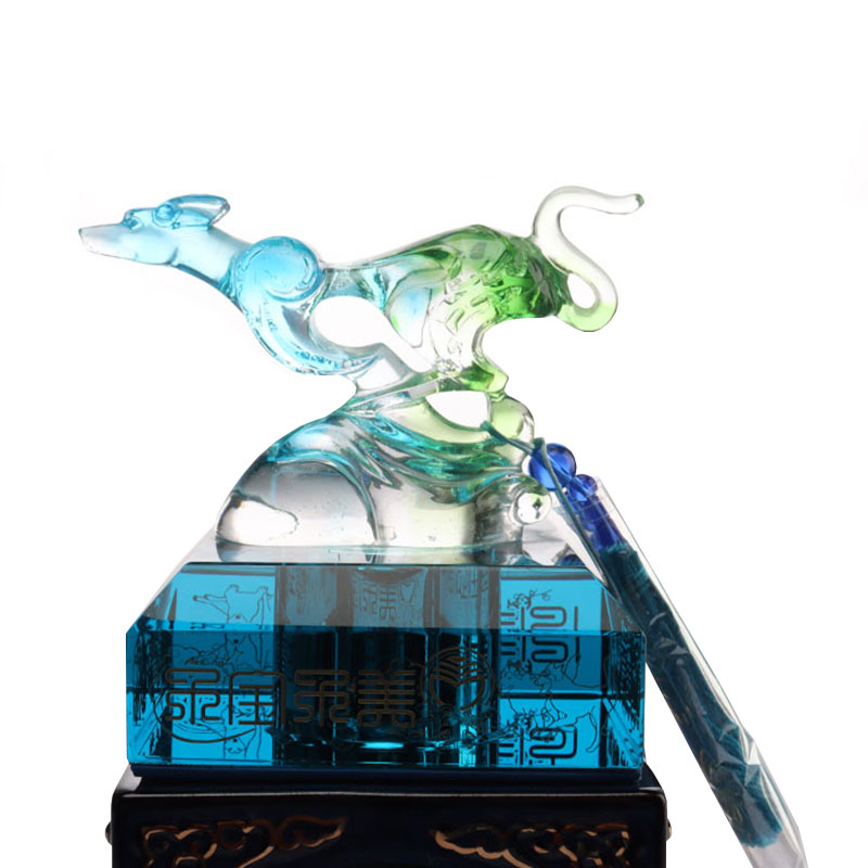 กวางสีฟ้า ฝาขวด เครื่องประดับตกแต่ง ขวดไวน์แก้ว เครื่องใช้