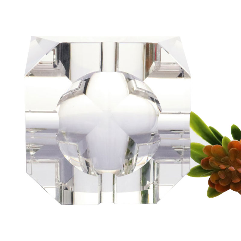 ที่เขี่ยบุหรี่แก้วคริสตัลดีไซน์เรียบง่ายรูปทรงเรขาคณิต