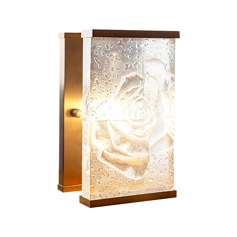 เครื่องประดับโคมไฟกระจกเคลือบสี่เหลี่ยม