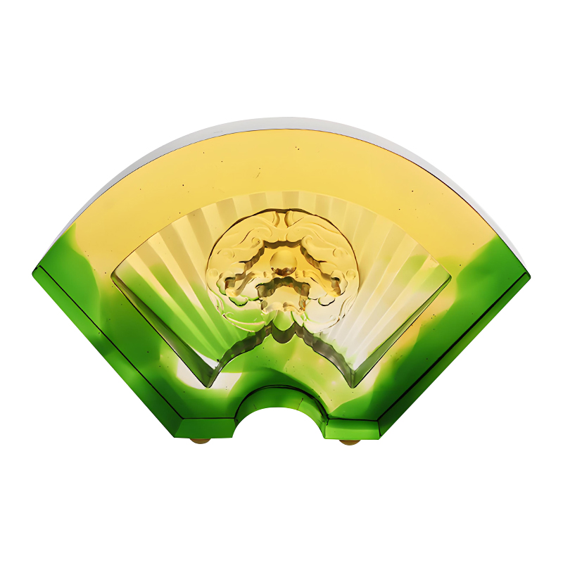 เครื่องประดับแก้วเคลือบรูปพัดจีน