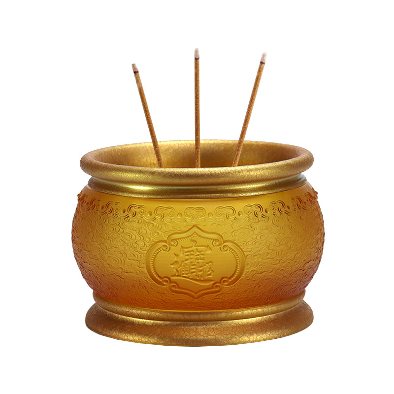 เครื่องแก้วสำหรับวัดพุทธเพื่อนำความมั่งคั่งและสมบัติ