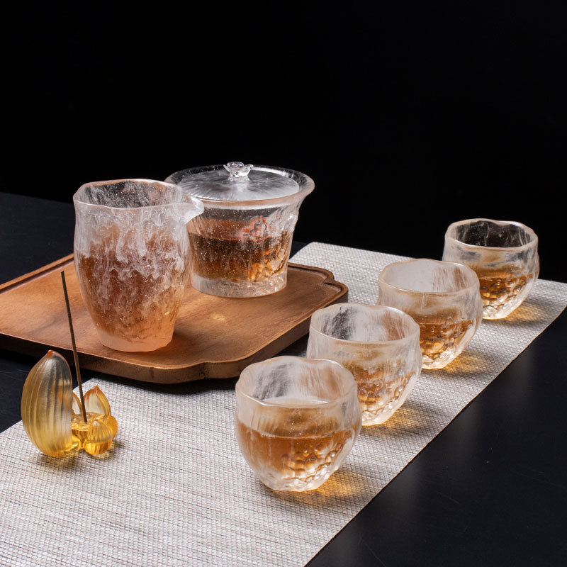 ชุดถ้วยชาใสพร้อมฝาปิด