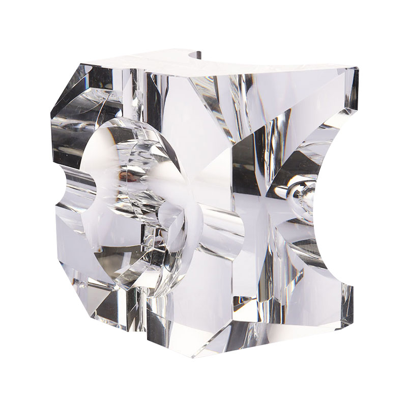 ที่เขี่ยบุหรี่แก้วคริสตัลดีไซน์เรียบง่ายรูปทรงเรขาคณิต