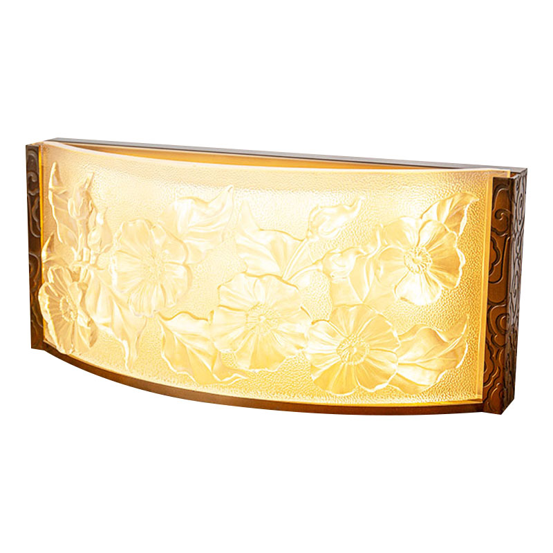 เครื่องประดับโคมไฟแก้วประดับลวดลายดอกชบา