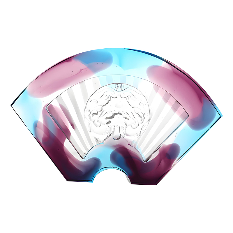 เครื่องประดับแก้วเคลือบรูปพัดจีน