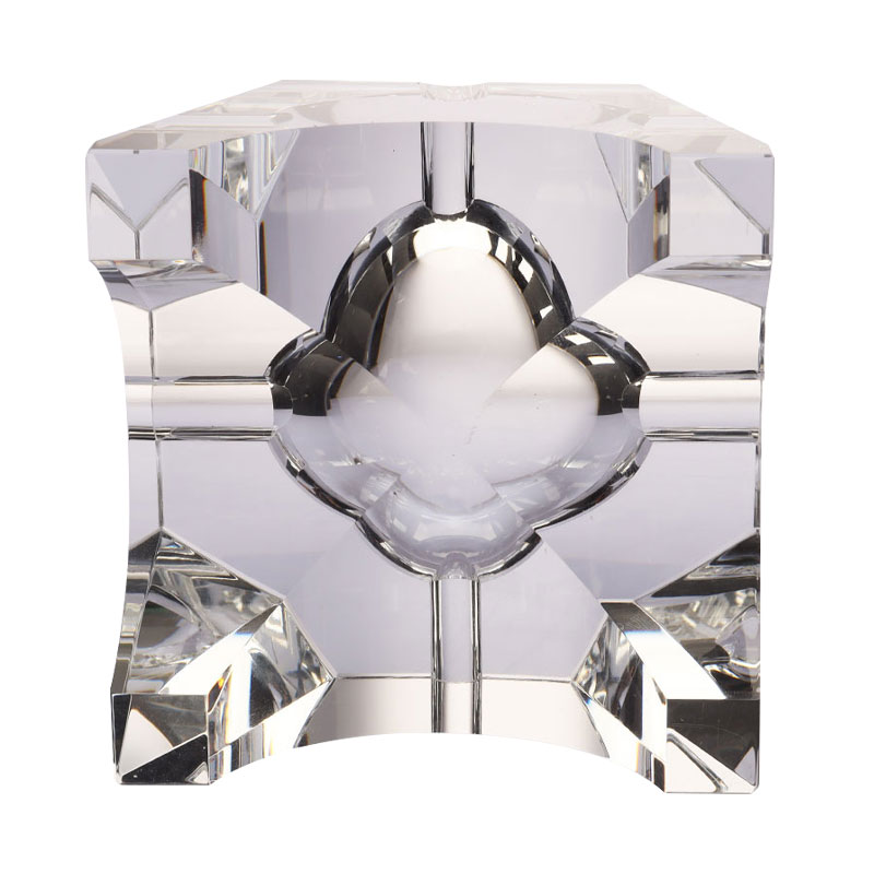 ที่เขี่ยบุหรี่แก้วคริสตัลดีไซน์เรียบง่ายรูปทรงเรขาคณิต