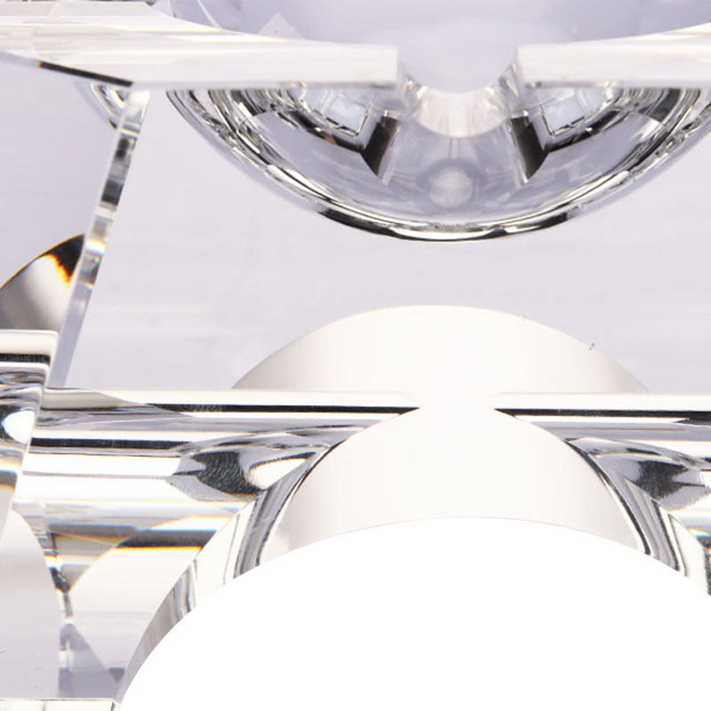 ที่เขี่ยบุหรี่แก้วคริสตัลดีไซน์เรียบง่ายรูปทรงเรขาคณิต