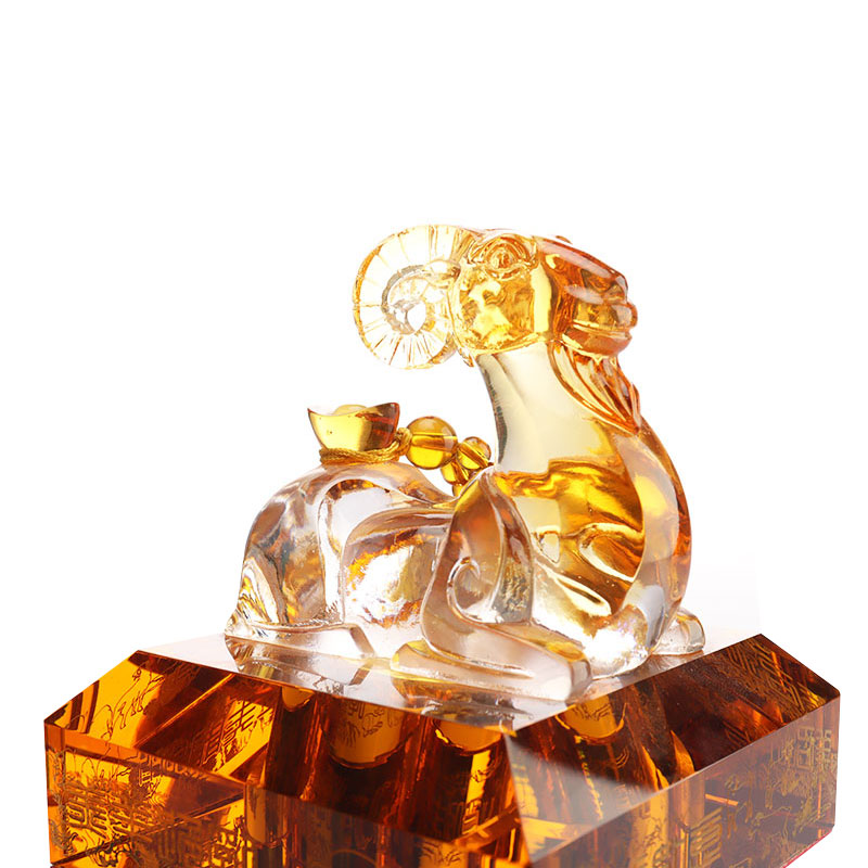 ชุดขวดไวน์แก้วคริสตัลรูปสัตว์นักษัตรจีน