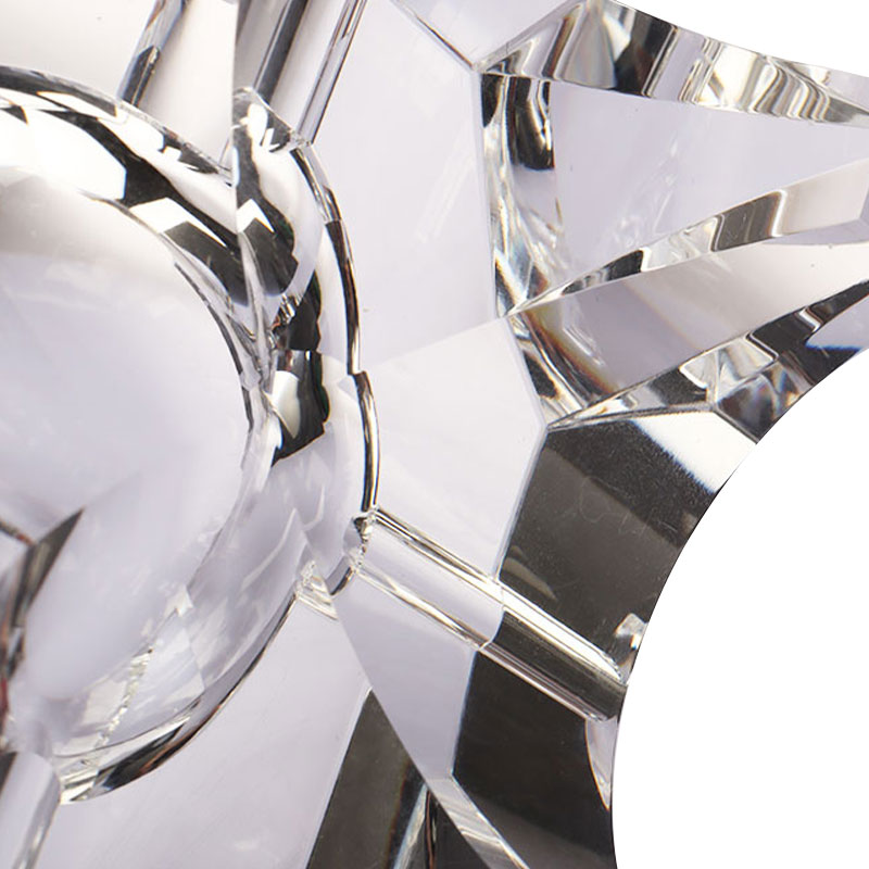 ที่เขี่ยบุหรี่แก้วคริสตัลดีไซน์เรียบง่ายรูปทรงเรขาคณิต