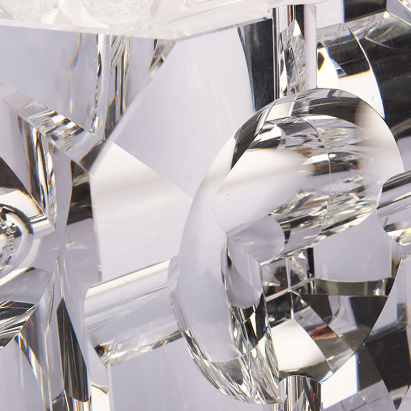 ที่เขี่ยบุหรี่แก้วคริสตัลดีไซน์เรียบง่ายรูปทรงเรขาคณิต