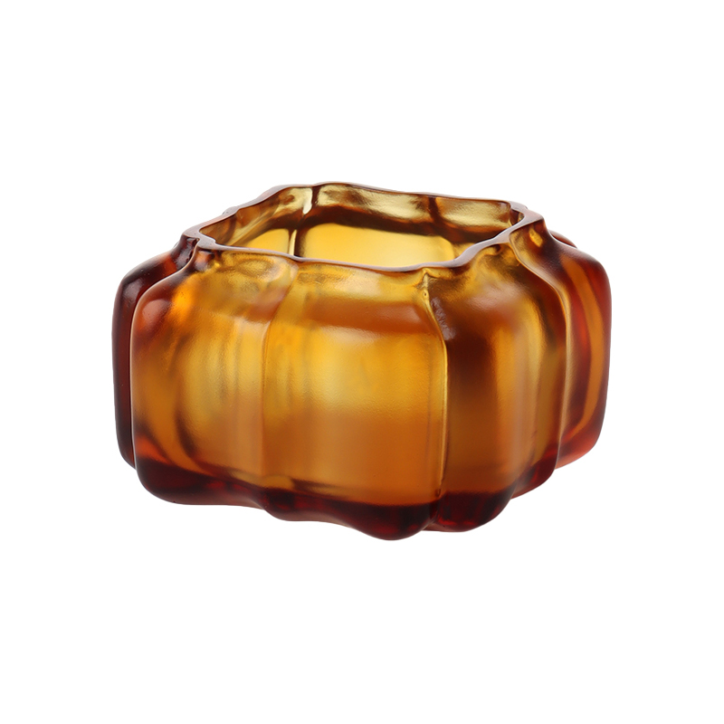 หม้อน้ำแก้วคริสตัลสีม่วงรูปฟักทอง