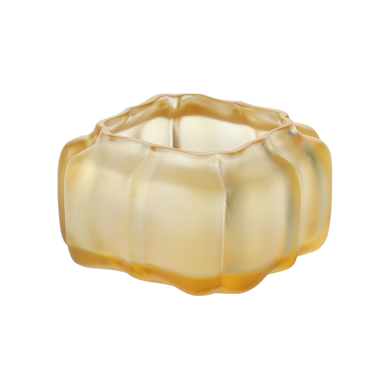 หม้อน้ำแก้วคริสตัลสีม่วงรูปฟักทอง