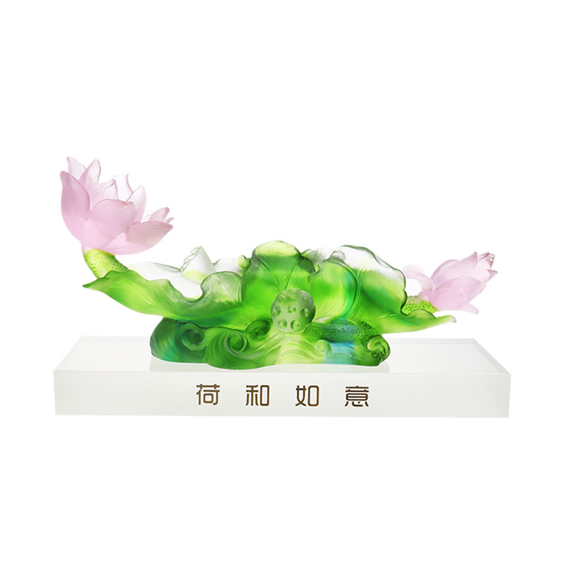 ชุดแจกันแก้วคริสตัลตกแต่งโถง Lotus Series