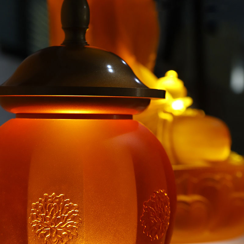 ชุดเครื่องบูชาแก้วทองคำรุ่น 