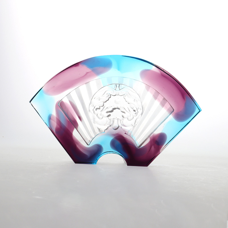 เครื่องประดับแก้วเคลือบรูปพัดจีน