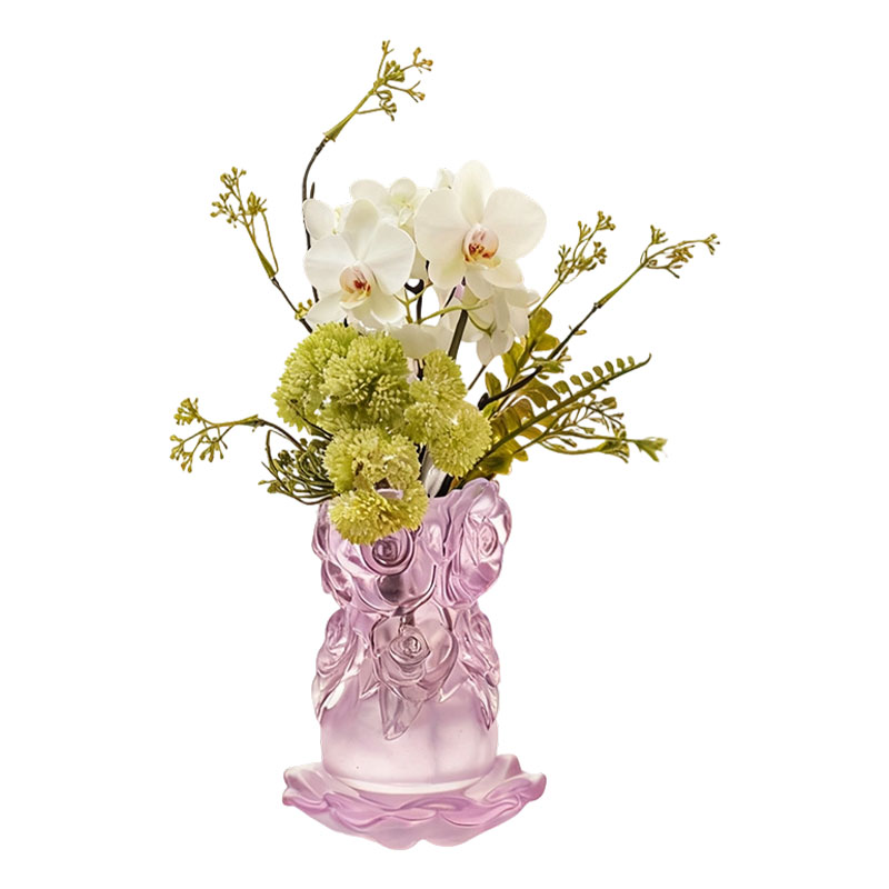 กระบวนการหล่อขี้ผึ้งหาย แก้วตกแต่งบ้าน แจกันแก้วคริสตัล “แจกันกุหลาบ”